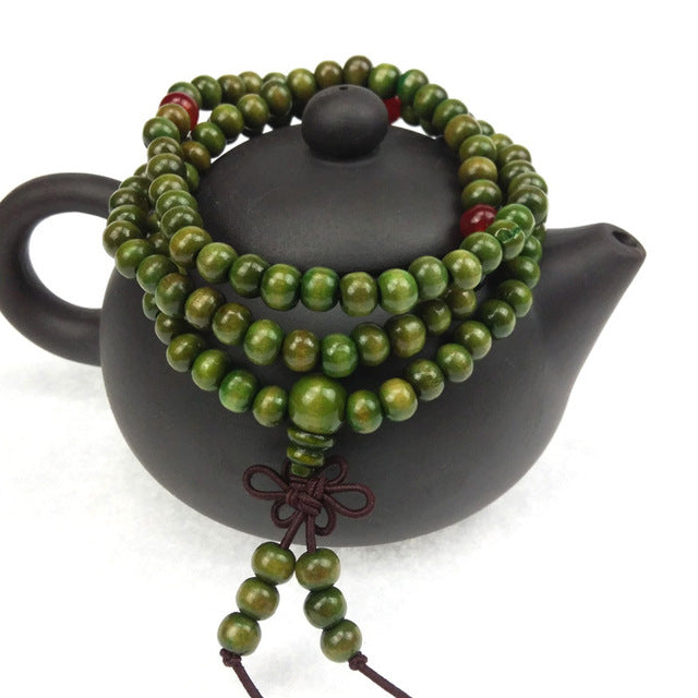 Natural Sandalwood Prayer Bead Bracelet