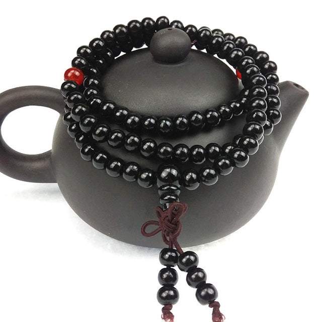 Natural Sandalwood Prayer Bead Bracelet