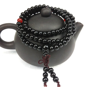 Natural Sandalwood Prayer Bead Bracelet