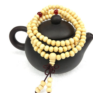 Natural Sandalwood Prayer Bead Bracelet