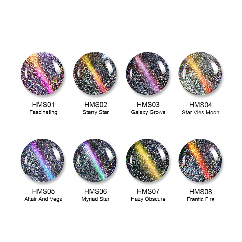 BORN PRETTY Holographic Cat Eye Magnetic Nail Polish