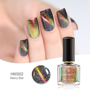 BORN PRETTY Holographic Cat Eye Magnetic Nail Polish