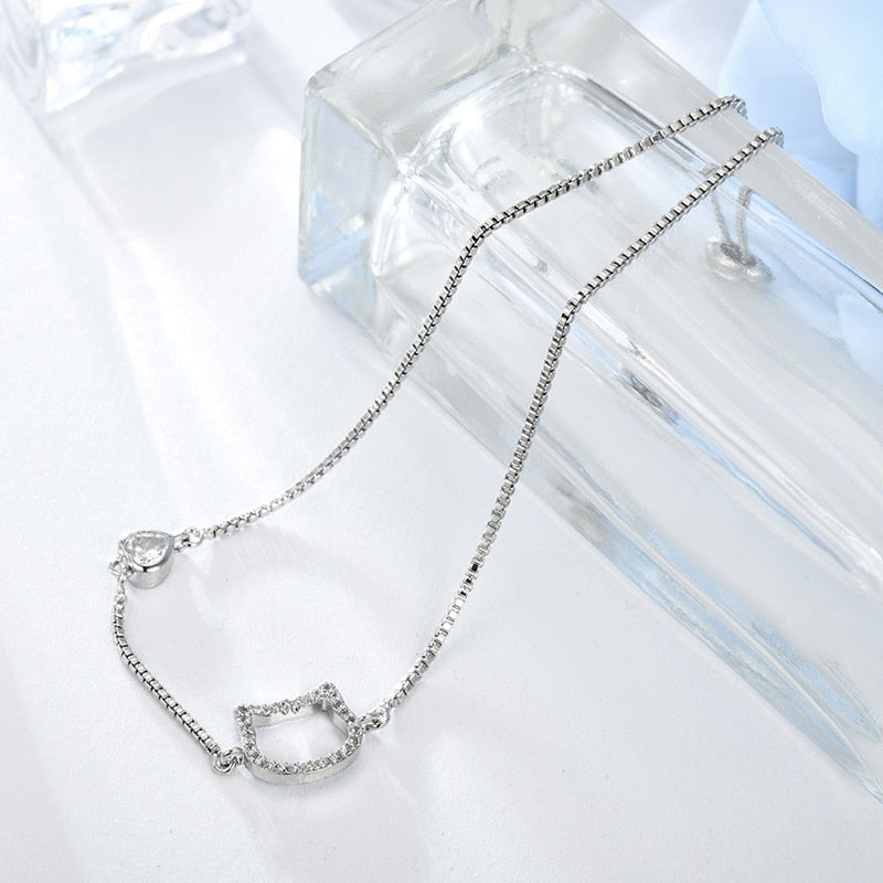 ANFASNI Dainty Kitty Adjustable Bracelet