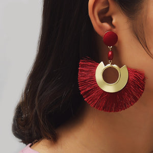 Tibetan Tassel Earrings