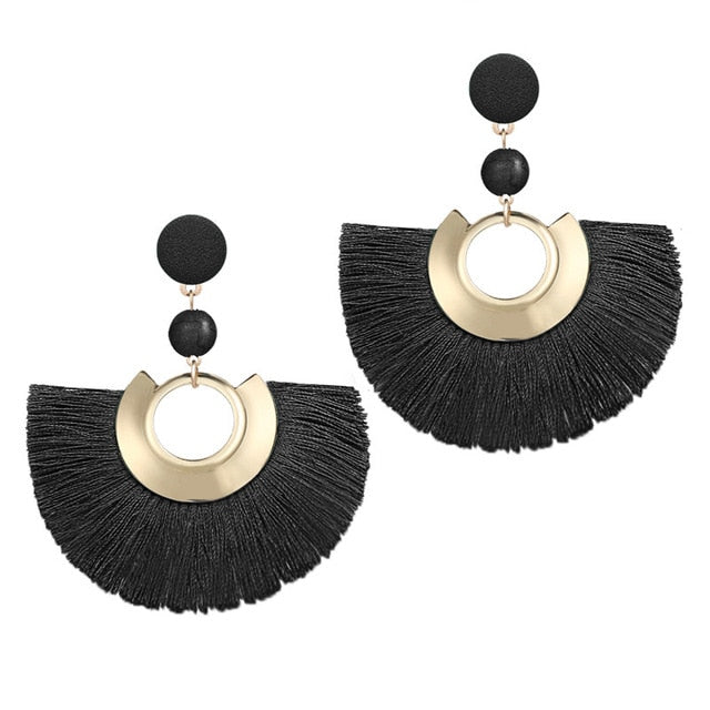 Tibetan Tassel Earrings