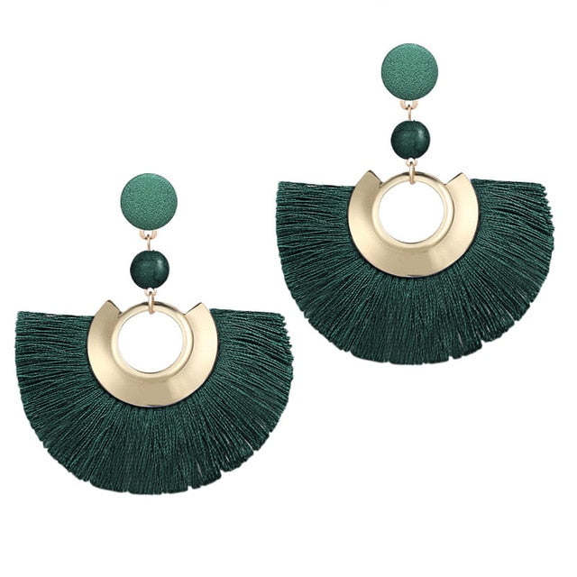 Tibetan Tassel Earrings
