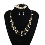 Pearl Drops Necklace Set