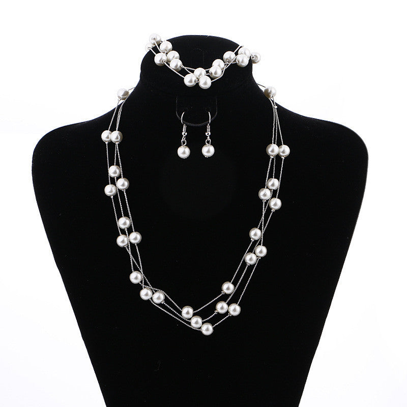 Pearl Drops Necklace Set