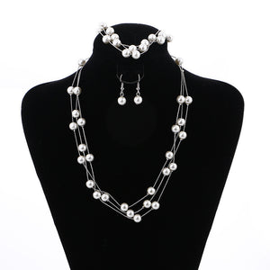 Pearl Drops Necklace Set