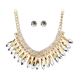 Crystal Buds Necklace Set