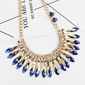 Crystal Buds Necklace Set