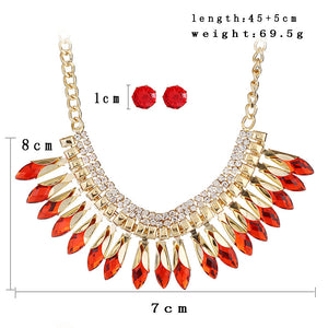 Crystal Buds Necklace Set