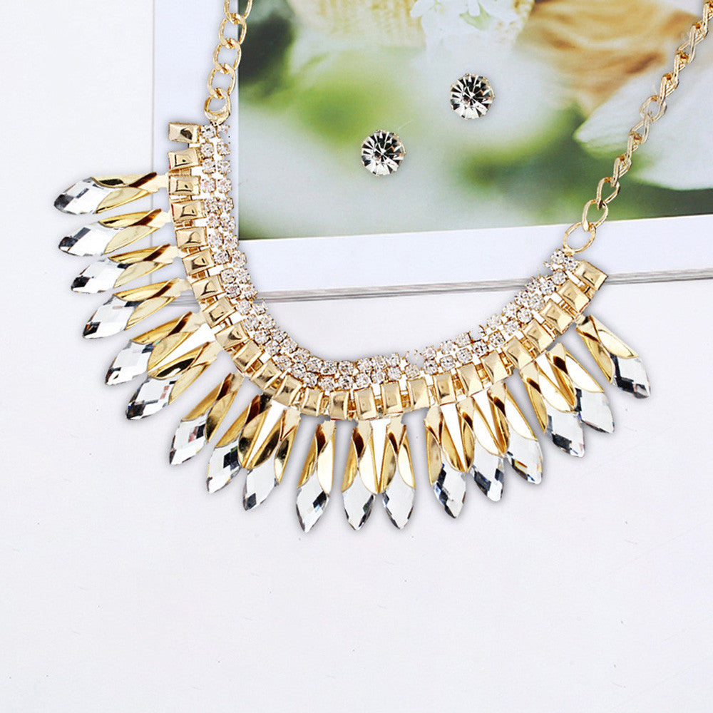 Crystal Buds Necklace Set