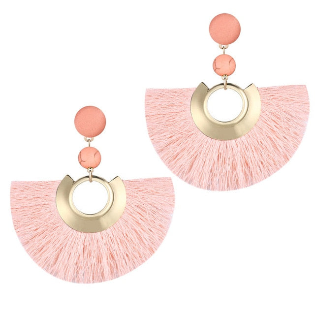 Tibetan Tassel Earrings