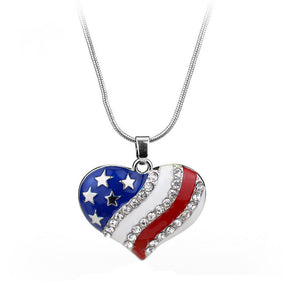 Old Glory Heart Necklace
