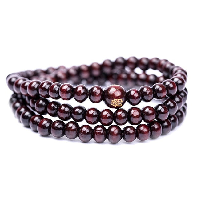Natural Sandalwood Prayer Bead Bracelet