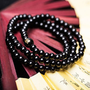 Natural Sandalwood Prayer Bead Bracelet