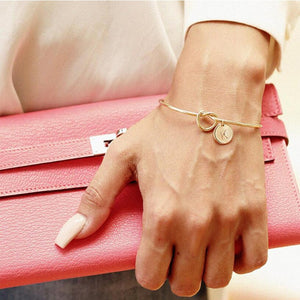Love Knot Initial Charm Bracelet