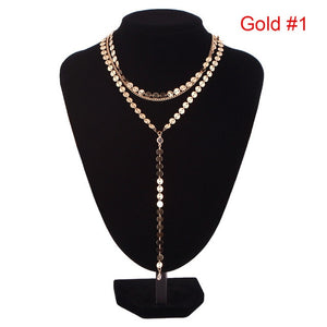 Three Layer Disc Necklace