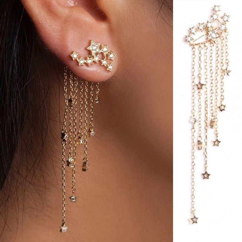 Linear Star Earrings