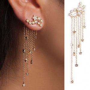 Linear Star Earrings