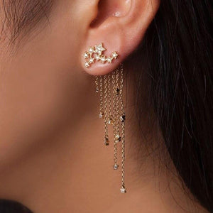 Linear Star Earrings