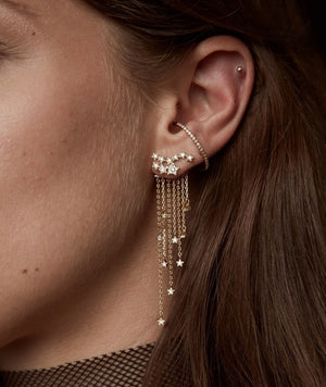 Linear Star Earrings