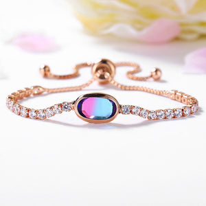 Orchid Rose Gold Adjustable Bracelet