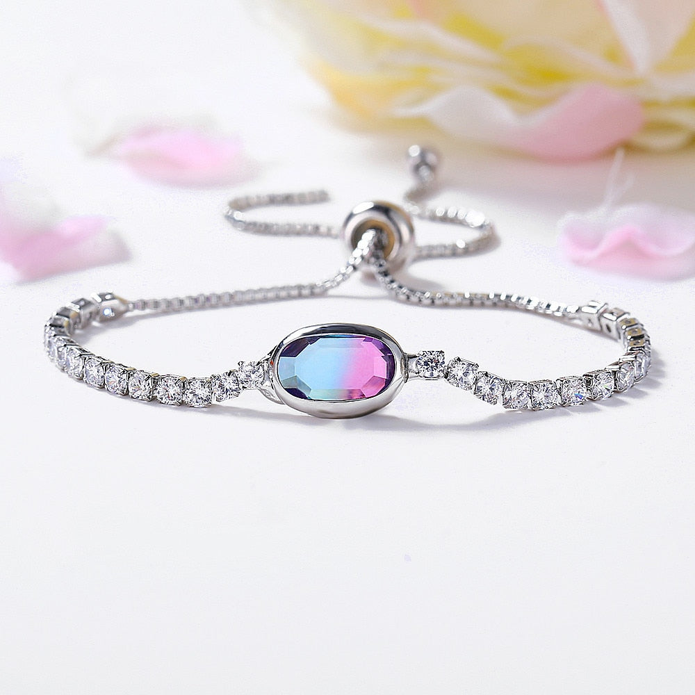 Orchid Rose Gold Adjustable Bracelet