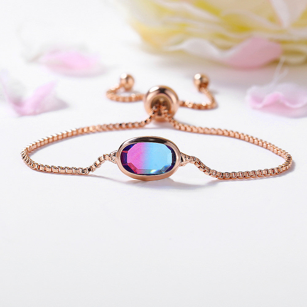 Orchid Rose Gold Adjustable Bracelet