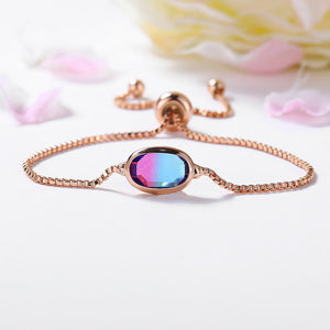 Orchid Rose Gold Adjustable Bracelet