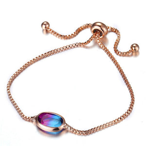 Orchid Rose Gold Adjustable Bracelet