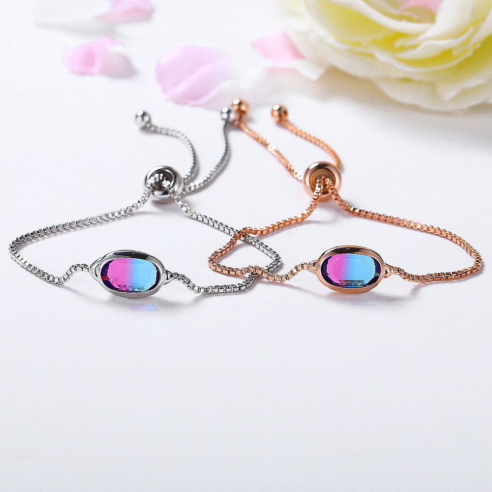 Orchid Rose Gold Adjustable Bracelet