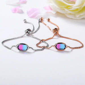Orchid Rose Gold Adjustable Bracelet