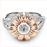 Two Tone Sunflower Ring