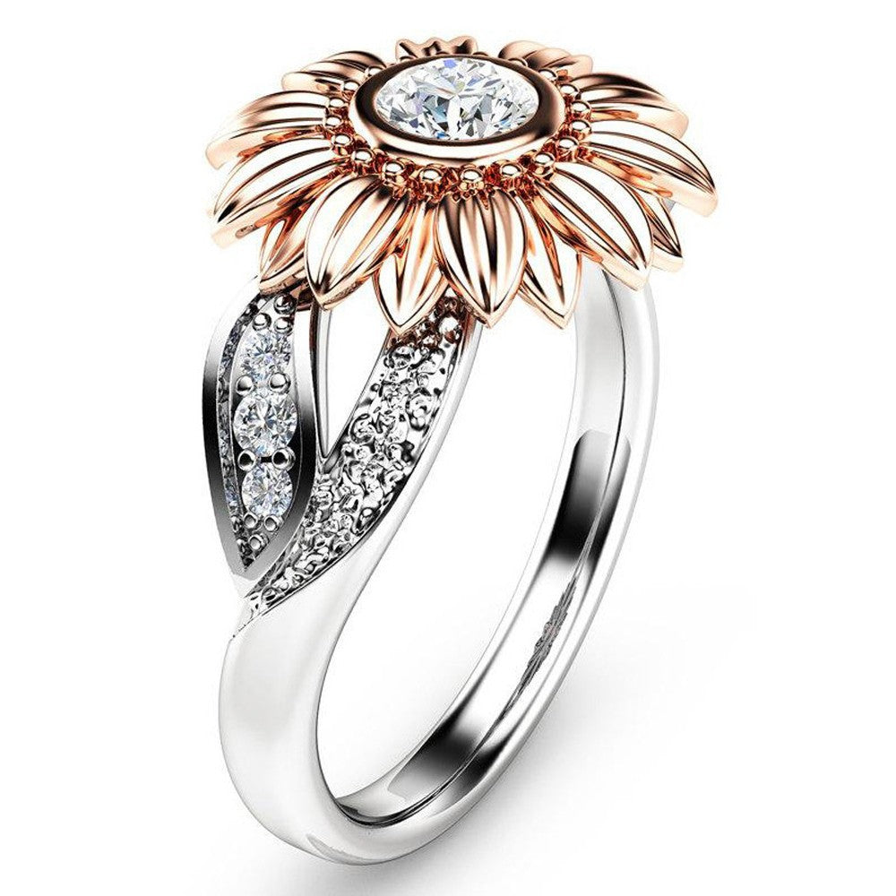 Two Tone Sunflower Ring