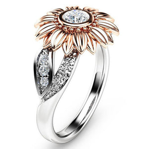 Two Tone Sunflower Ring