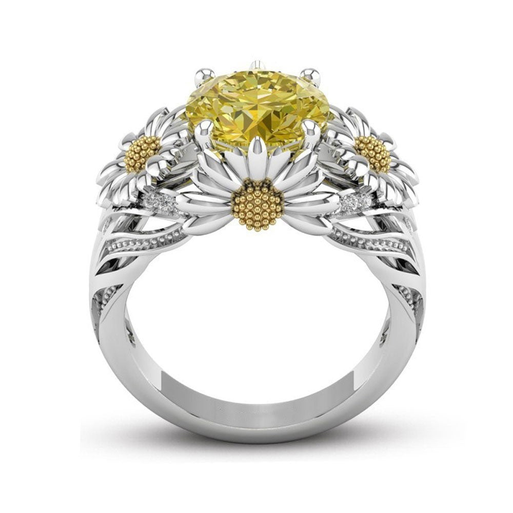 Sunflower Sparkle Ring