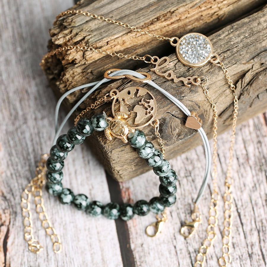 Eternal Life Sea Turtle Bracelet Set