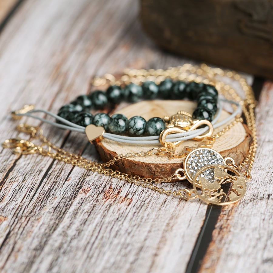 Eternal Life Sea Turtle Bracelet Set